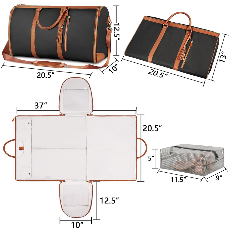 Anzugskapazität Handgepäck, großes PU-Ledergepäck in der Handtragetasche, Reisetasche_voghion.com
