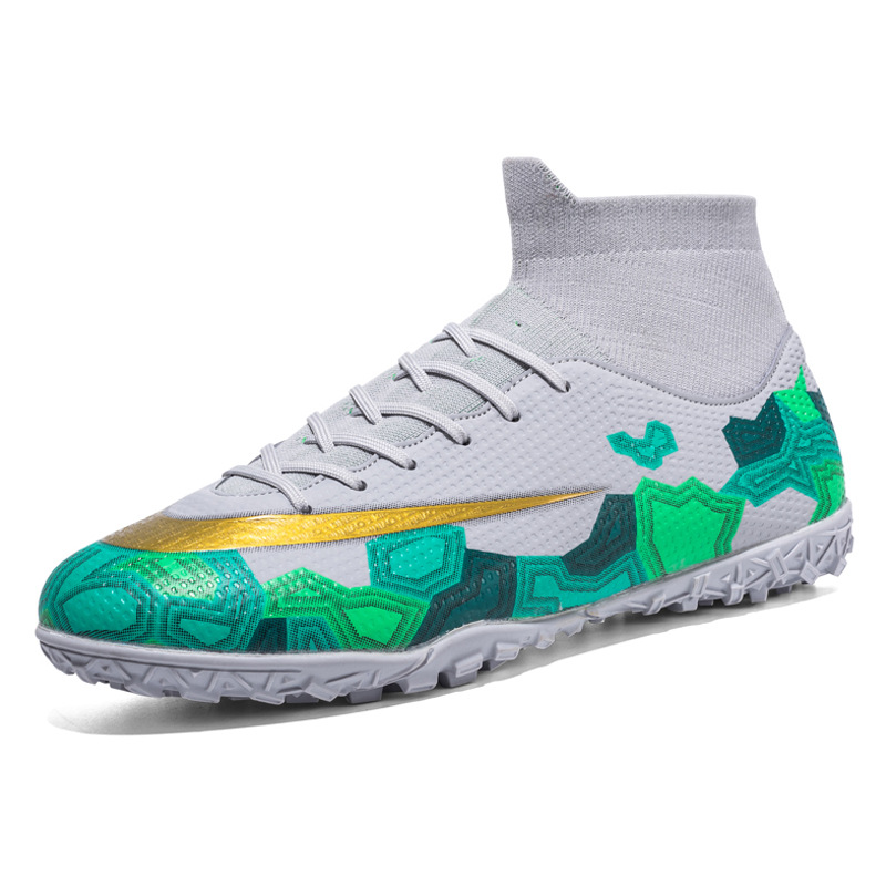 2022 Große Größe Neue FGTF Herren Atmungsaktive High Top Lange Kurze Nagel Gras Training Fußballschuhe_voghion.com
