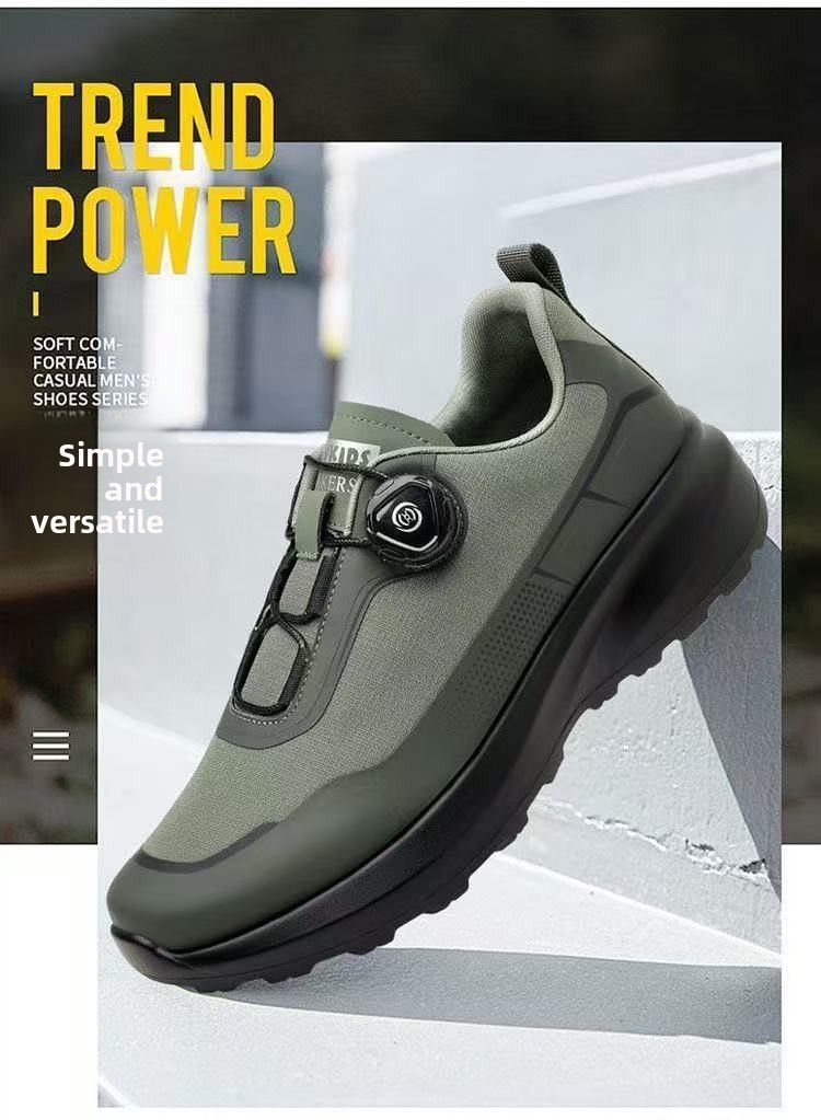 New Rotating Button Men's Casual Black Commuting Thick Bottom Non-Slip Outdoor Sports Shoes Men_voghion.com
