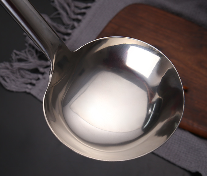 Pour un usage quotidien, manche allongé, spatule brillante spéciale Chef's Kitchen, pelle à mélanger, passoire en acier, cuisine_voghion.com