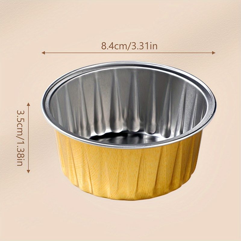 100 pezzi, teglie monouso in alluminio - perfette per crostate all'uovo, budini e altro - adatte a friggitrice ad aria e forno - pratici utensili da cucina per la cottura_voghion.com