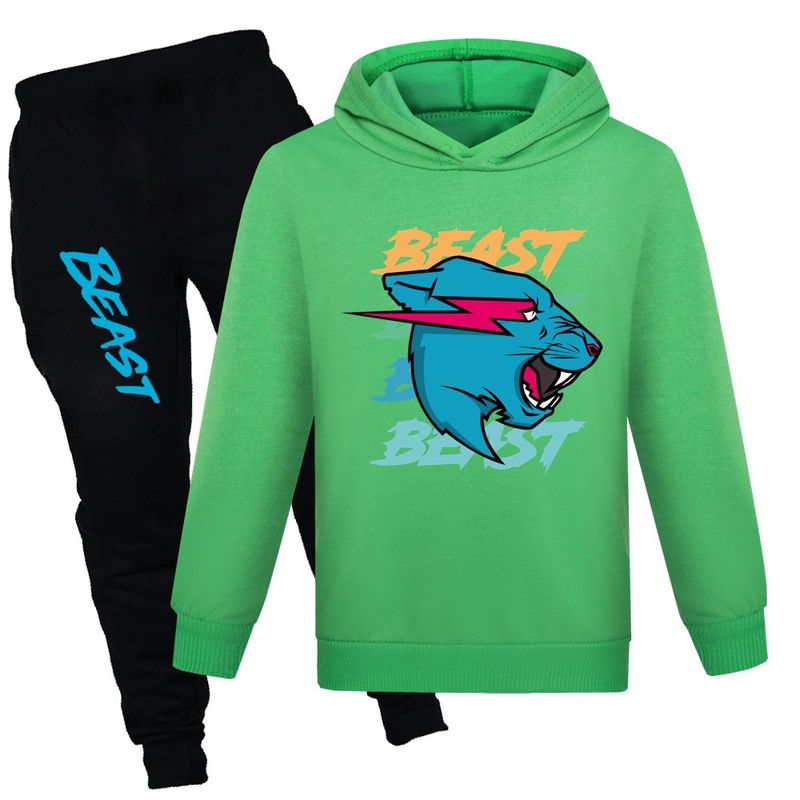 Boys And Girls Spring & Fall Sweatshirt + Pants Set 2775_voghion.com