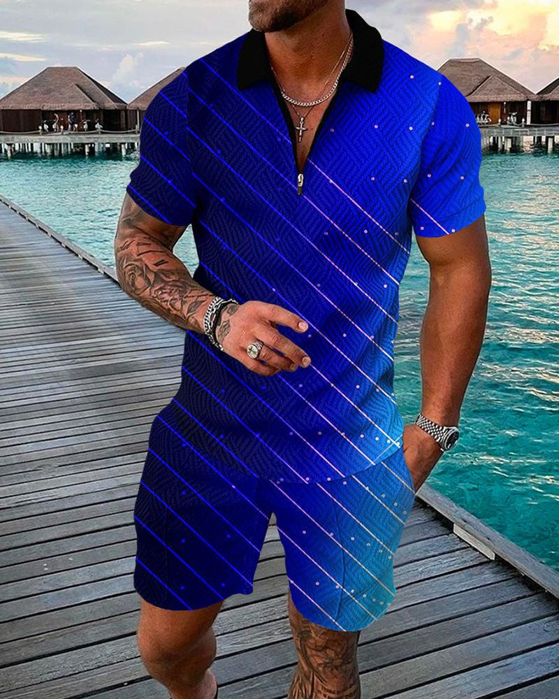 Set di cerniere alla moda 2024 per pantaloncini polo casual stampati in 3D da uomo_voghion.com