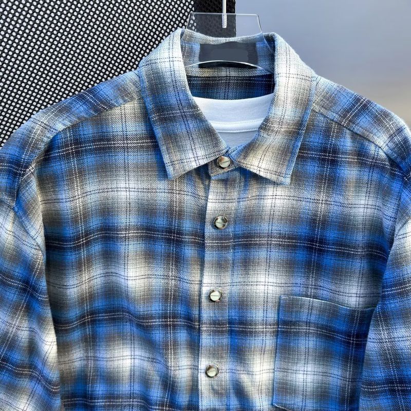 Camisa de cuadros transpirable: poliéster ligero, protección UV, secado rápido y antiarrugas, unisex, para verano (M-3XL, L)_voghion.com