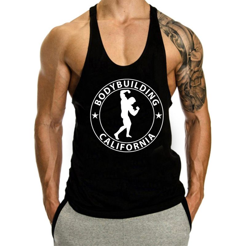Chaleco deportivo holgado de algodón con cuello en V profundo para hombre, ideal para correr y hacer ejercicio en interiores._voghion.com