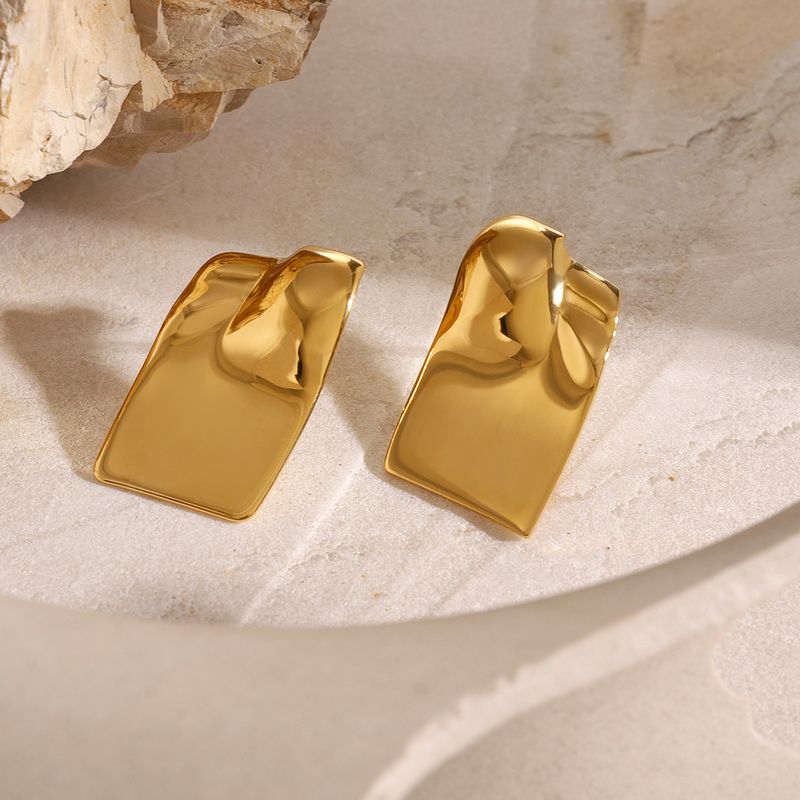 1 Pair Casual Simple Style Classic Style Solid Color 304 Stainless Steel Drop Earrings_voghion.com