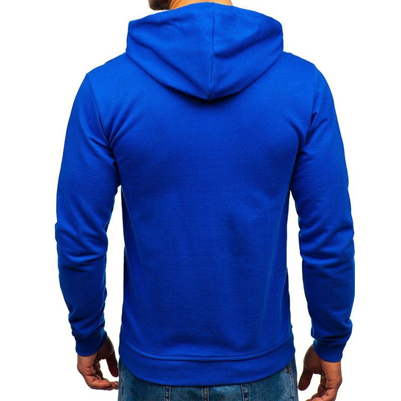 Lockerer Herrenpullover Einfarbiger Kapuzenpullover für Jugendliche_voghion.com