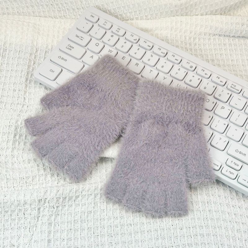 Bestseller: Klassische Halbfinger-Klappmütze, warm, für Herbst und Winter, fingerlos, zum Reiten, Schreiben, einteilig, Dropshipping, Plüsch_voghion.com