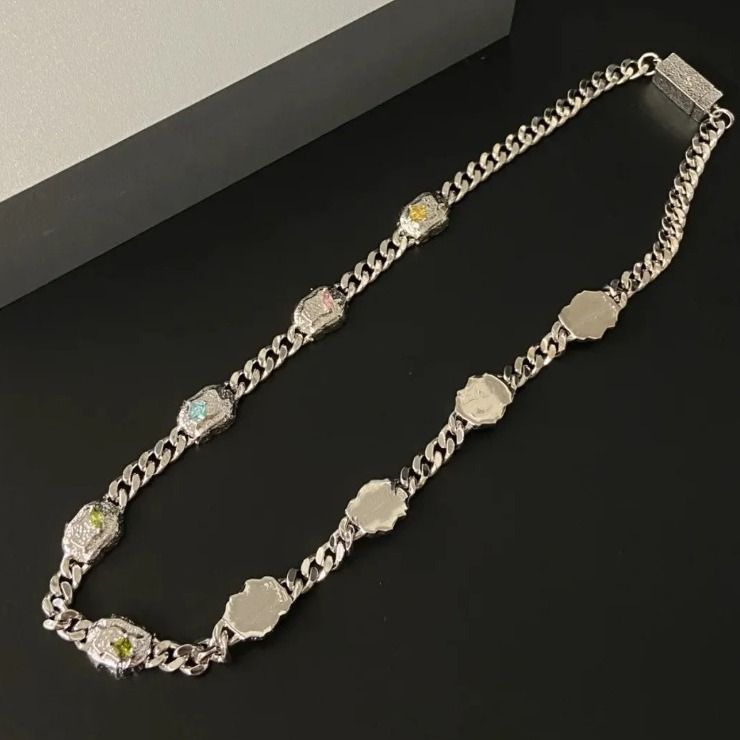 Meteorite Cuban Magnetic Cool Versatile Luxurious Necklace High-end Couple Style Fashion Sweatshirt Chain_voghion.com