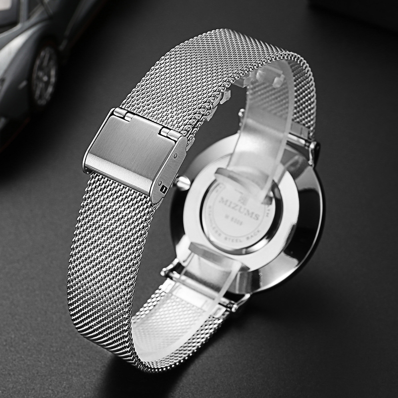 MIZUMS M8009 Ceas bărbătesc cu cuarț, business casual, cu bandă de oțel_voghion.com