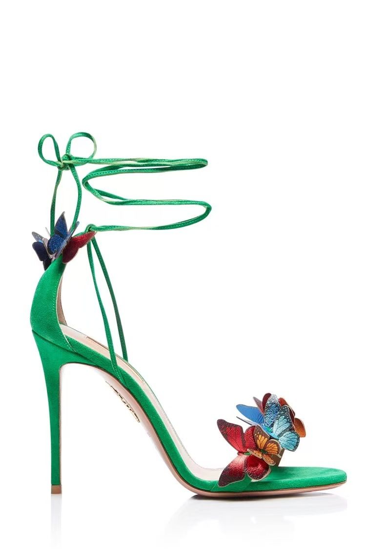 by Step Attracting Butterflies 2025 New Butterfly Cross Strap Stiletto High Heel Sandals For Women Peep Toe Mules_voghion.com