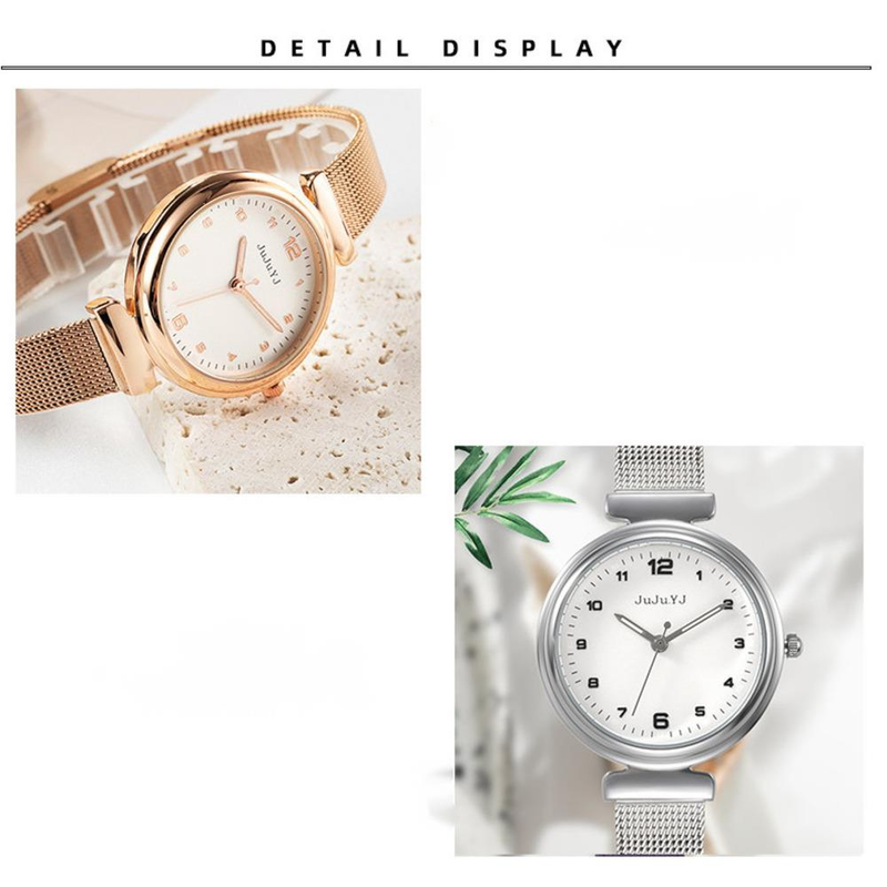 Edizione coreana da donna, alla moda e dal temperamento minimalista, maglia con disco digitale, al quarzo impermeabile_voghion.com