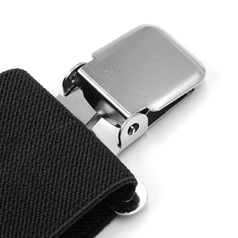 Zhuoxinder Adjustable Men Elastic Clip-on X-Back Suspender Pants Wide Band Braces Strap-Black_voghion.com