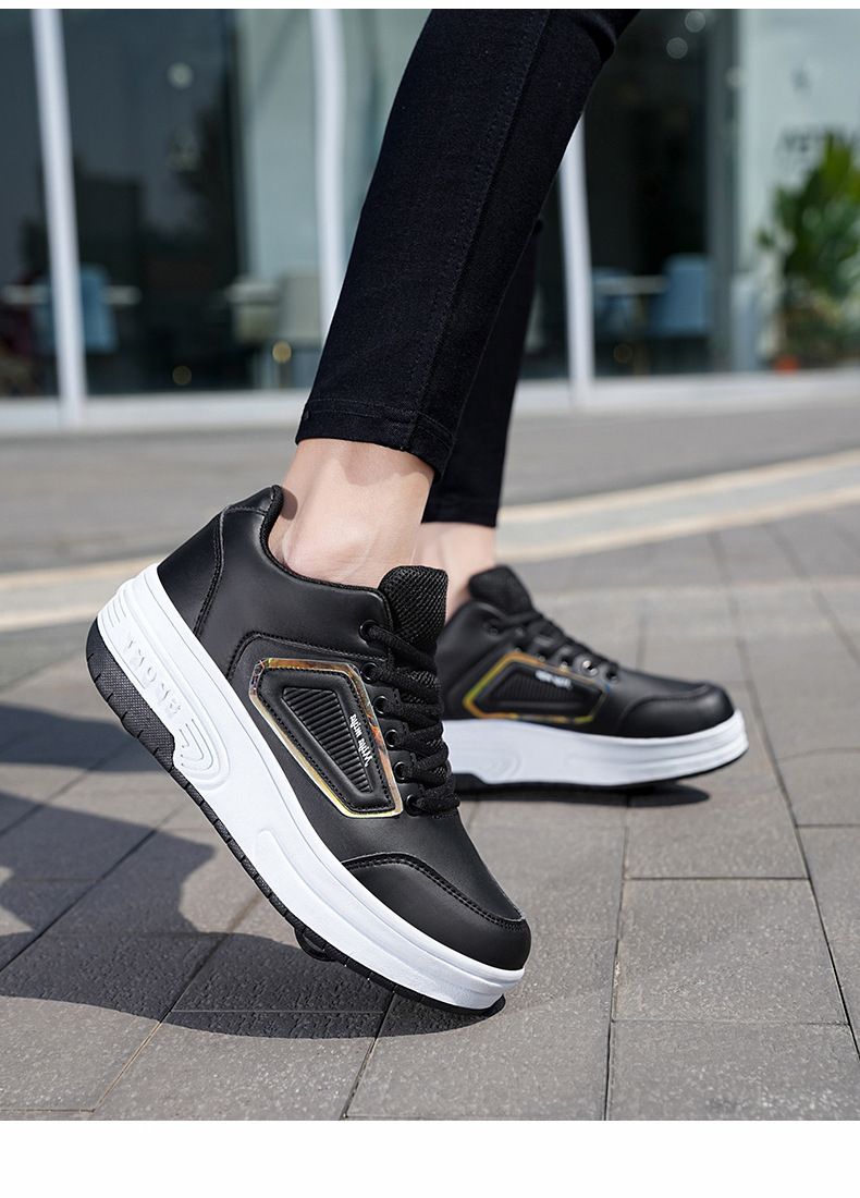 Neu Zweirädrige Flash-Schuhe Jungen Mädchen Rollschuhe Erwachsene Speed Skating Sneakers Abnehmbare Kinder_voghion.com