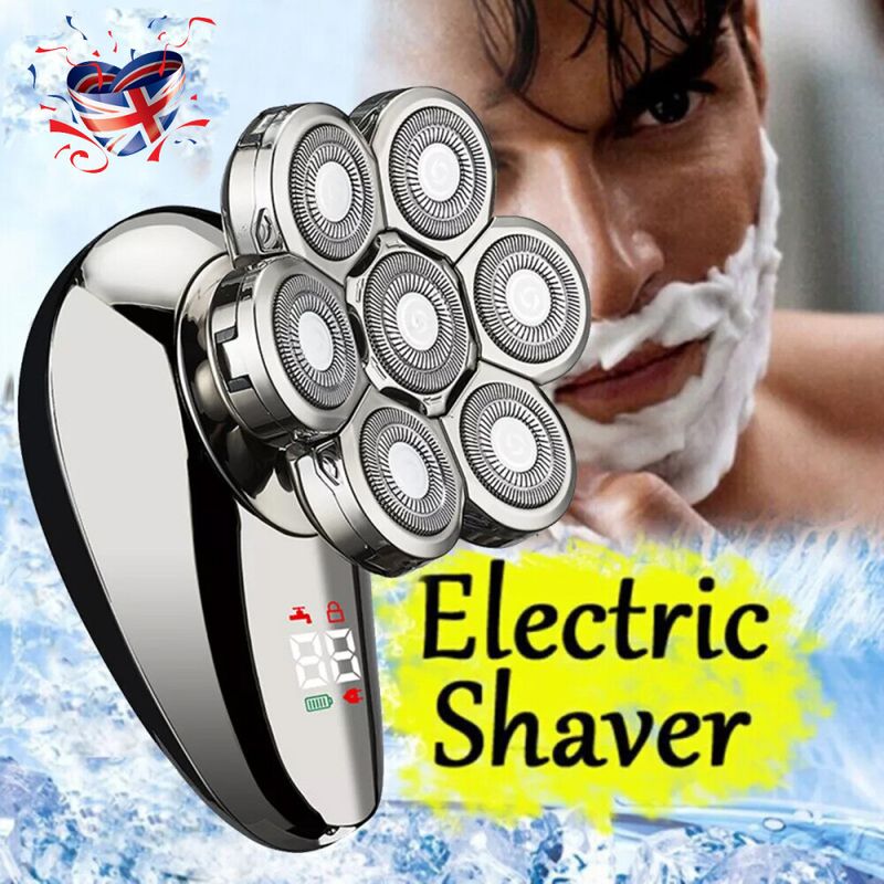 7D Elektrorasierer 7 Kopf Rasierer Glatze Bart Haar Schädel Trimmer Bart Entferner Männer_voghion.com