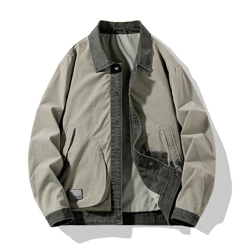 2024 Vår och höst Casual Jacka Ungdom Trendig Herrmode Mångsidig Kappa Herr_voghion.com