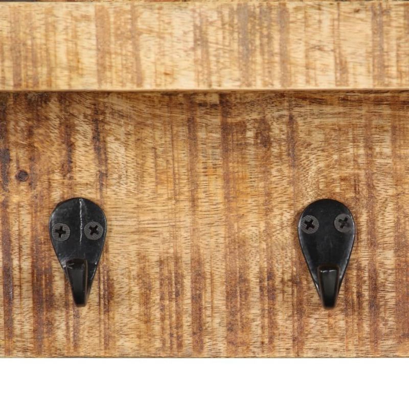 Wall 23.6x5.9x7.9 Rough Wood Rack Mango Coat Solid Mounted_voghion.com
