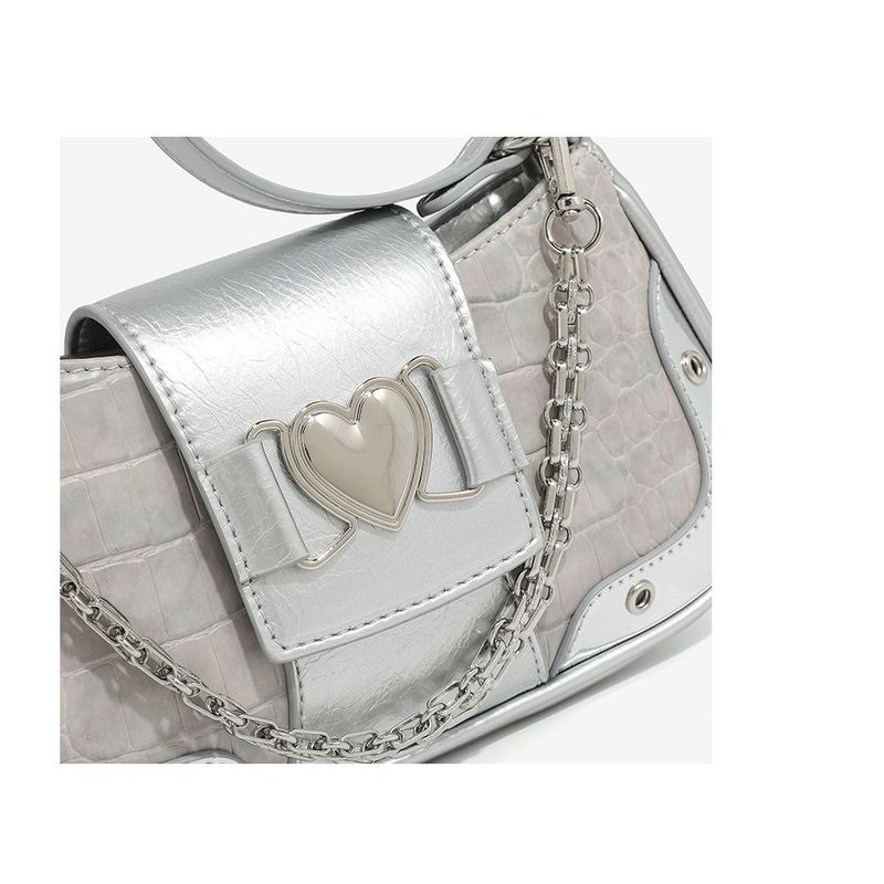 Millennium Beauty Pink Crocodile Unterarmtasche Damen Nische High-End Sweetheart Umhängetasche_voghion.com