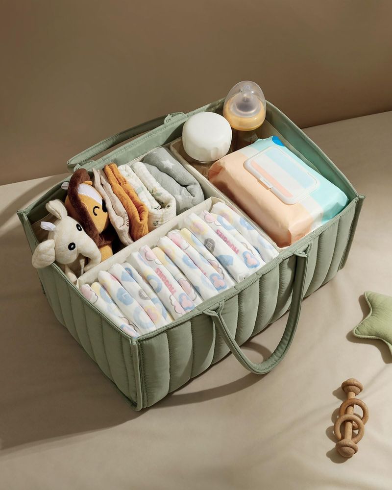 Mother Baby Diaper Storage Diaper Bag Large Capacity Foldable Travel Hanging Bag Phone Bottle Holder Storage Bag Baby Organizer_voghion.com