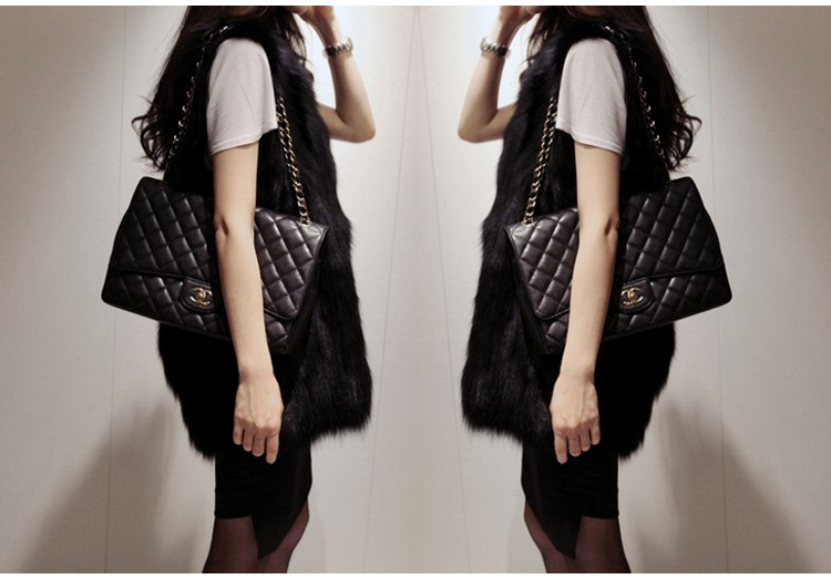 Women's Clothing Fox Fur Vest Fashion Clip Thickened Warm Fur Coat_voghion.com