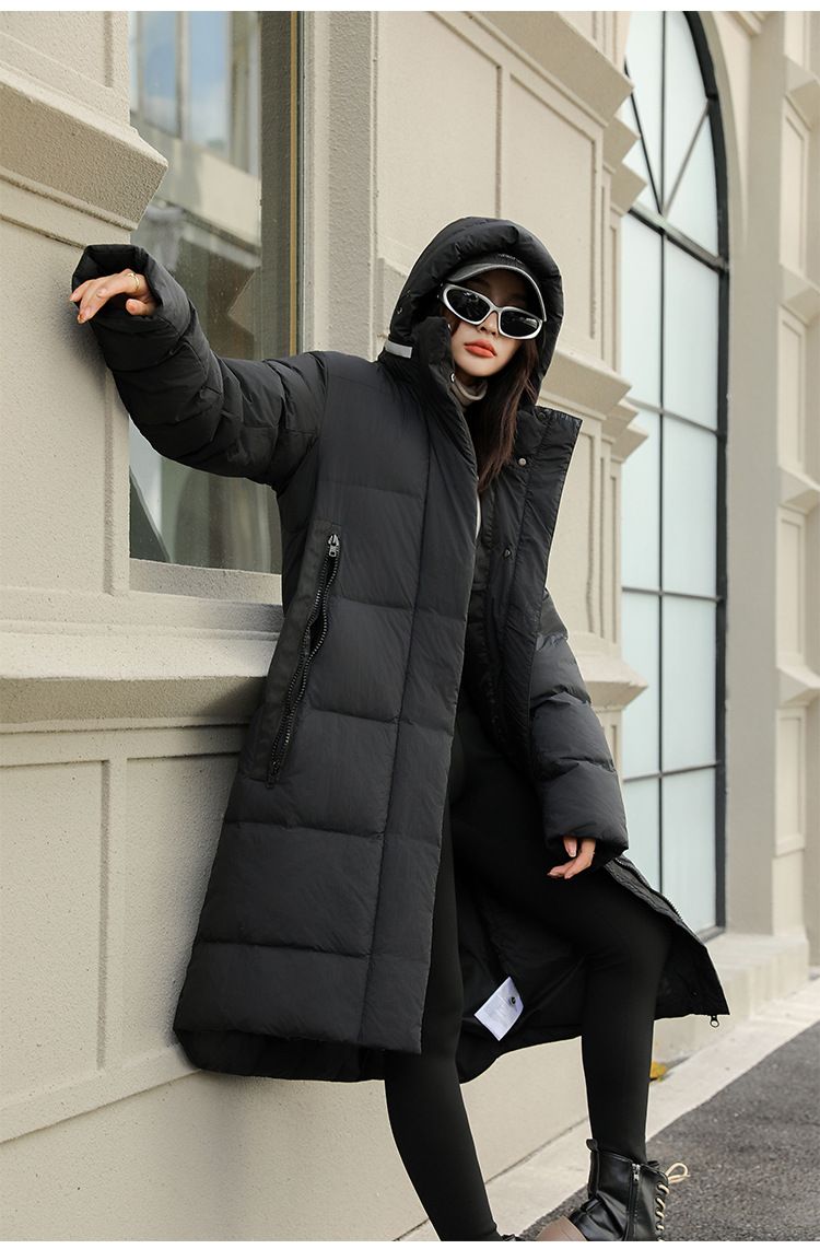 Cappotto lungo da donna con cappuccio, parka invernale caldo e spesso, impermeabile, antivento, anti-freddo, per condizioni meteorologiche estreme, stile retrò casual_voghion.com