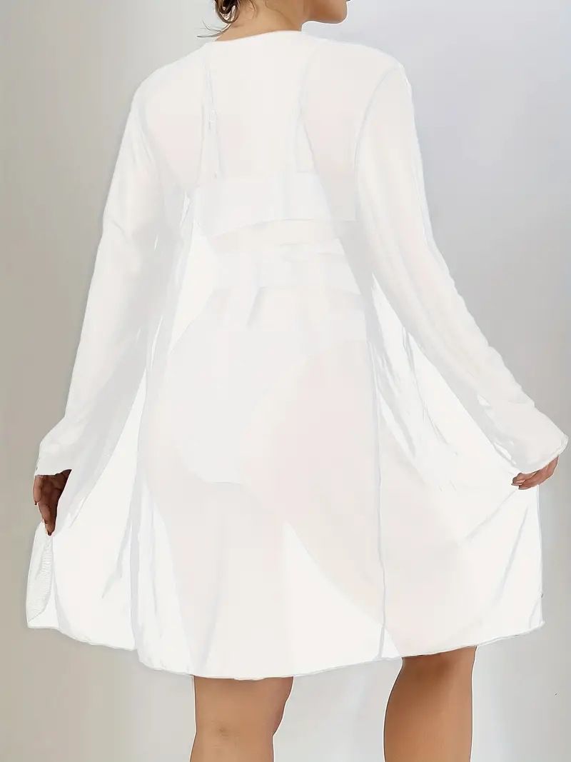 Dameskleding Strand Cover Up Bikini Badpak Driedelig Hoge Taille Hot Spring Badpak Vrouwelijk_voghion.com