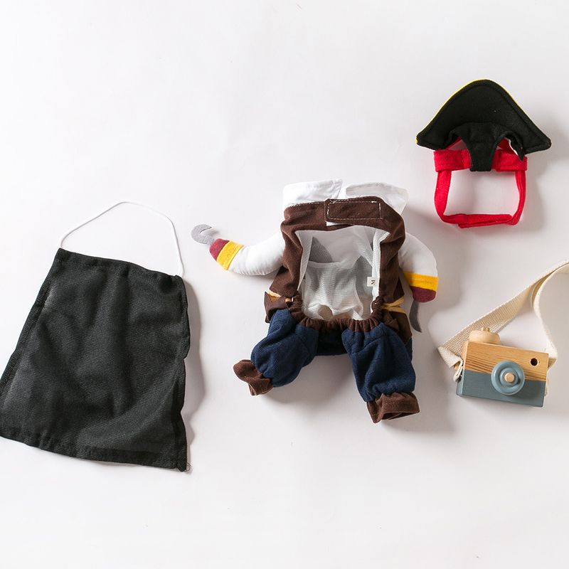 Clothes Cat Funny Bichon Puppy Small Dog Teddy Pirate Costume Pet Outfit_voghion.com