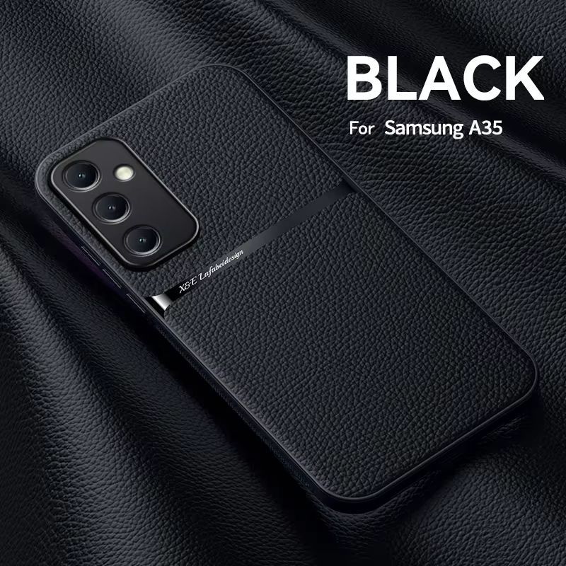 Lieder Telefonshülle fir A55 Samsung A54 5G A 55 A56 A53 A16 A25 A35 A36 A34 A52 Magnéitesch Autohalterung Hülle Cover_voghion.com