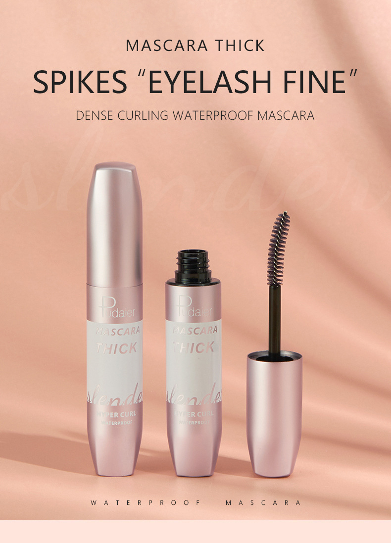 Mascara per lo styling dei cigli spessi, ricci e sottili, nero, impermeabile e anti-ossidazione, fluido per lo styling degli occhi 4D, nero_voghion.com
