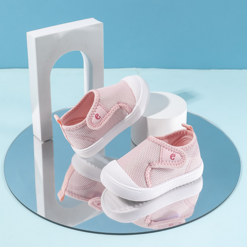 Scarpe da passeggio per bambini primavera/estate con fibbia per ragazze, mesh casual, traspirante, antiscivolo, suola morbida, scarpe da interno per bambini_voghion.com