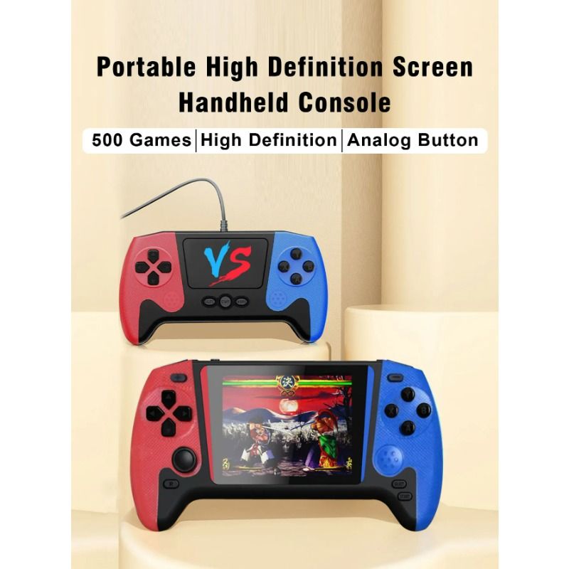 Q21 500 Spiele Video-Handheld-Spielkonsolen 3,5-Zoll-LCD-Bildschirm Eingebautes nostalgisches tragbares Spiel 1200 mAh für 2 Spieler Kinder Erwachsene_voghion.com