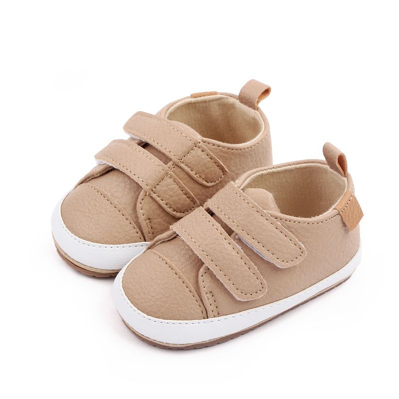 Mère et enfants printemps et automne chaussures bébé 3-6-12 mois bébé double Velcro chaussures enfant en bas âge chaussures bébé M22-13_voghion.com