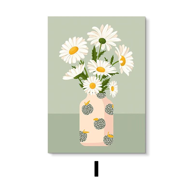 Nordic INS Style Floral Living Decorative Fresh Entrance Canvas Core Niche Cozy Dining Room Hanging Painting_voghion.com