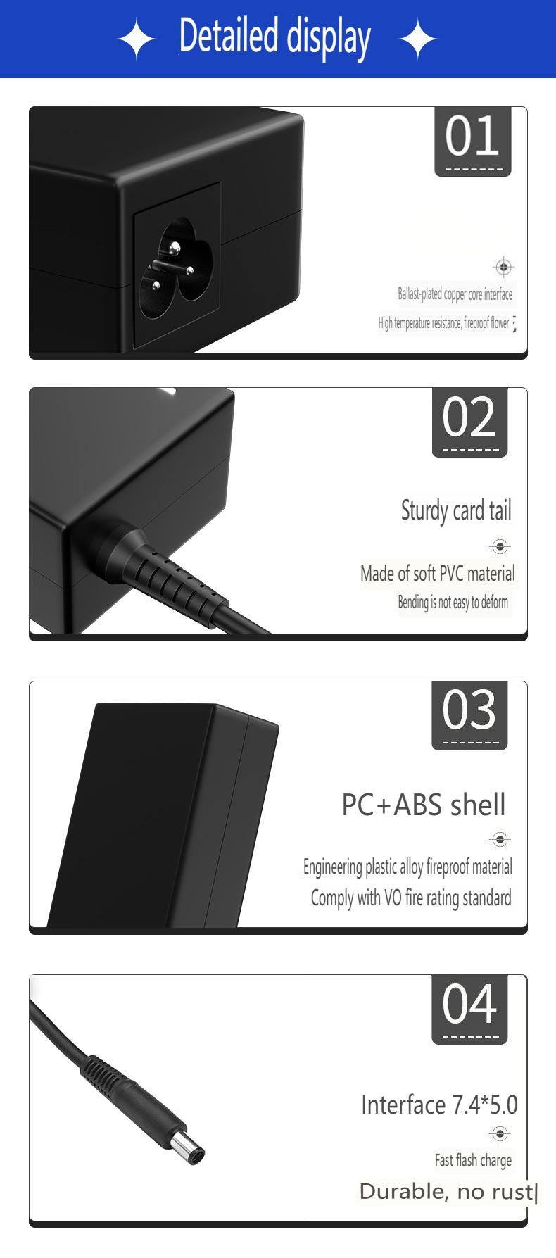 65W AC Adapter Geeignet Für Daier Laptops 19,5 V 3,34 A Netzteil Ladegerät Mit 7,4x5,0mm_voghion.com