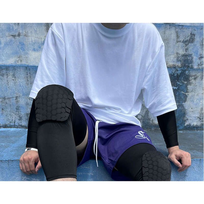 Basketball Honeycomb Knee Leg For Sports Collision Prevention, High Elasticity, Breathability, And Quick Drying_voghion.com
