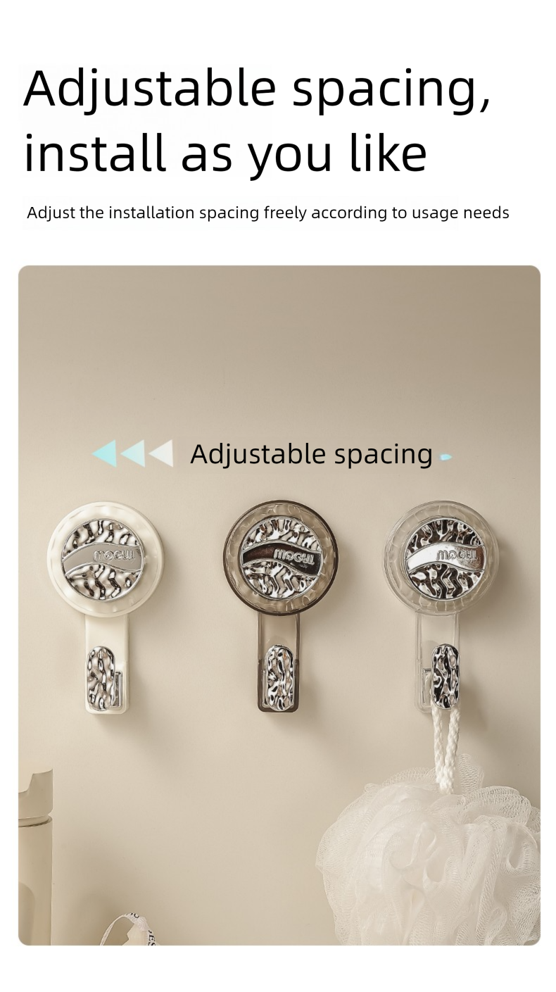 Rotierender Saugnapf, starker Unterdruck, bohrfrei, spurlos, für Badezimmer, Küche, Tür und Rückseite, robuster Klebehaken für Handtücher, ideal zum Anbringen hinter Türen._voghion.com