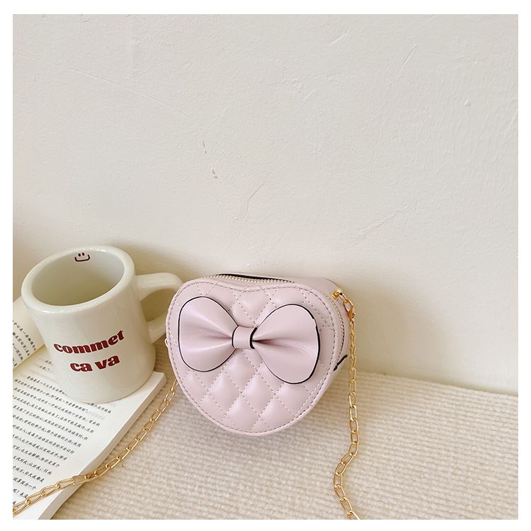 Girls children's hanging women's bow small mini zero wallet, cross bag, diagonal shoulder bag_voghion.com