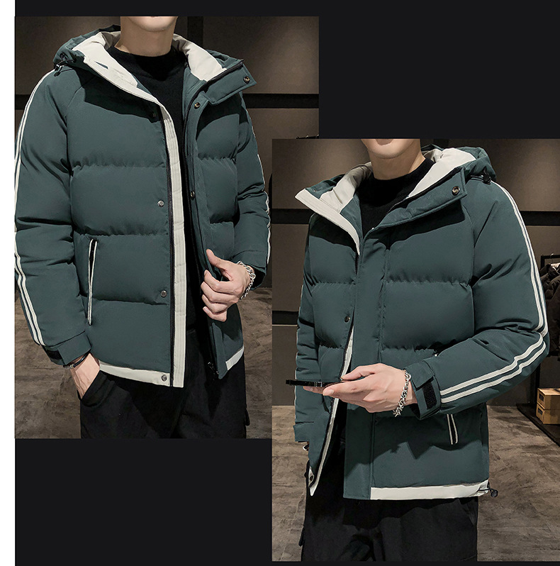 Winter Warmer, verdickter Baumwollmantel Herrenmode Mit Kapuze Lässiger Baumwollmantel Lockere Große Kurze Baumwolljacke Trendy Und Vielseitig_voghion.com