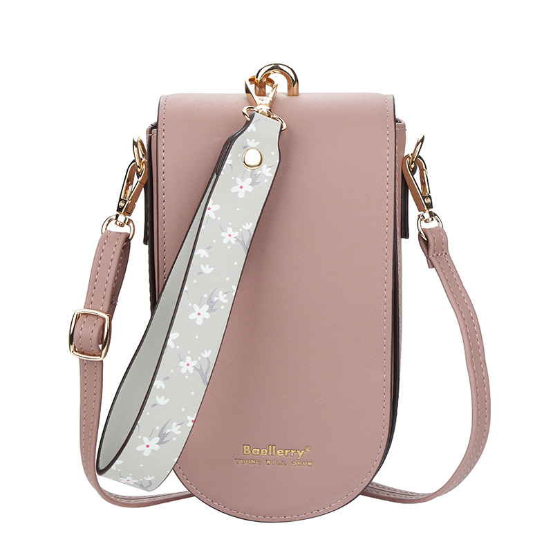 Portafoglio da donna nuovo Baellerry versione coreana, multi-slot per carte, pochette, moda, tinta unita, tracolla singola, telefono_voghion.com