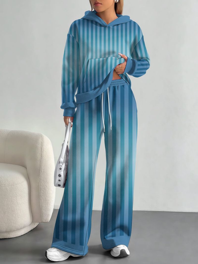 Everyday 2025 New Striped Plaid Print Foreign Trade Comfortable Fashion Casual European And American Women's Suit_voghion.com