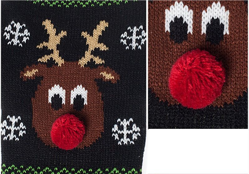 Christmas pet Clothing Red Nose Deer pet sweater Poodle Teddy Small medium large dog sweater_voghion.com