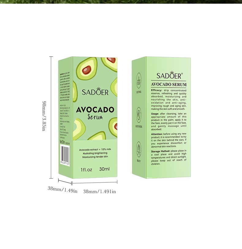 SADOER Strawberry Fruit Milk Serum 30ml Moisturizing And Smooth Skin Tender Brightening Moisturizing And Hydrating Serum_voghion.com