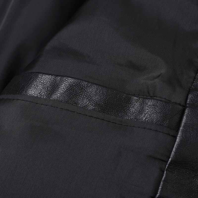 "Herren PU-Lederjacke - Slim Fit Stehkragen Bikerjacke für Motorrad & Streetwear (S-3XL, Schwarz/Braun)"_voghion.com