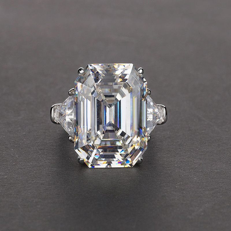 Heiße verkäufe Huitan Solitaire Große Rechteck CZ Frauen Hochzeit Engagement Ring Abend Party Elegante Weibliche Mode-Schmuck Geschenke_voghion.com