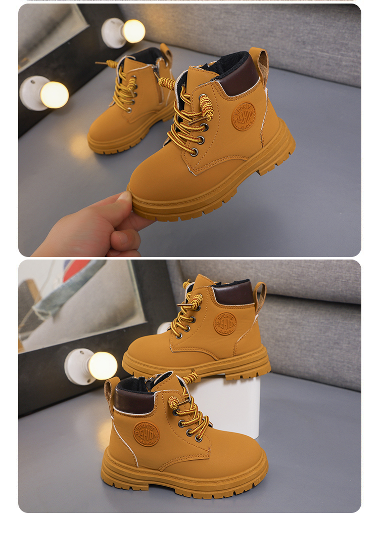 Jongens lente en herfst baby enkele laars nieuwe hoge korte laarzen kinder Martin laarzen meisjes Koreaanse mode casual_voghion.com