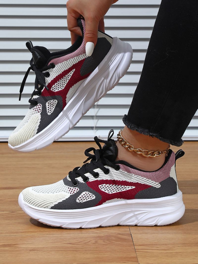 Nové priedušné bežecké topánky na jar a jeseň pre študentky, pohodlné športové topánky veľkej veľkosti_voghion.com
