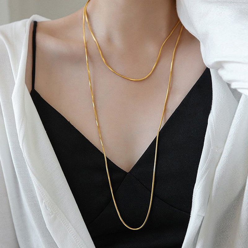 Collana con catena in argento sterling S925, con serpente e osso, leggera, di lusso, da donna, alla moda, con catena italiana_voghion.com