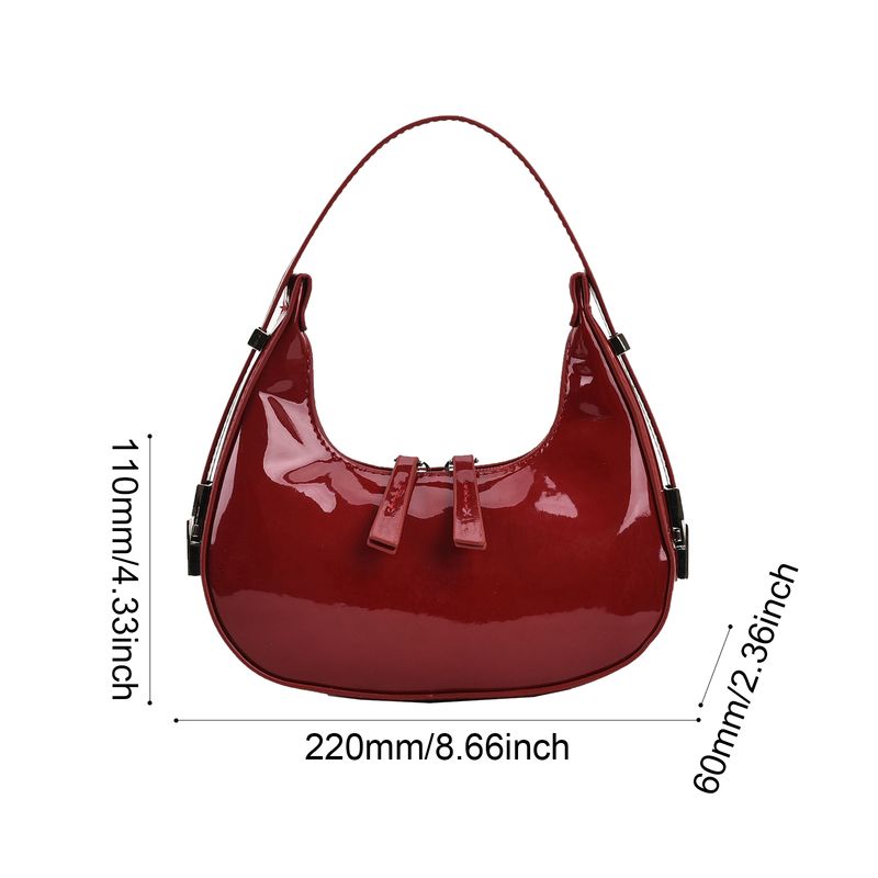 Félhold alakú Vintage PU bőr kis válltáska nőknek és lányoknak Hobo kézitáska retro piros női hónalj pénztárcák táskák_voghion.com