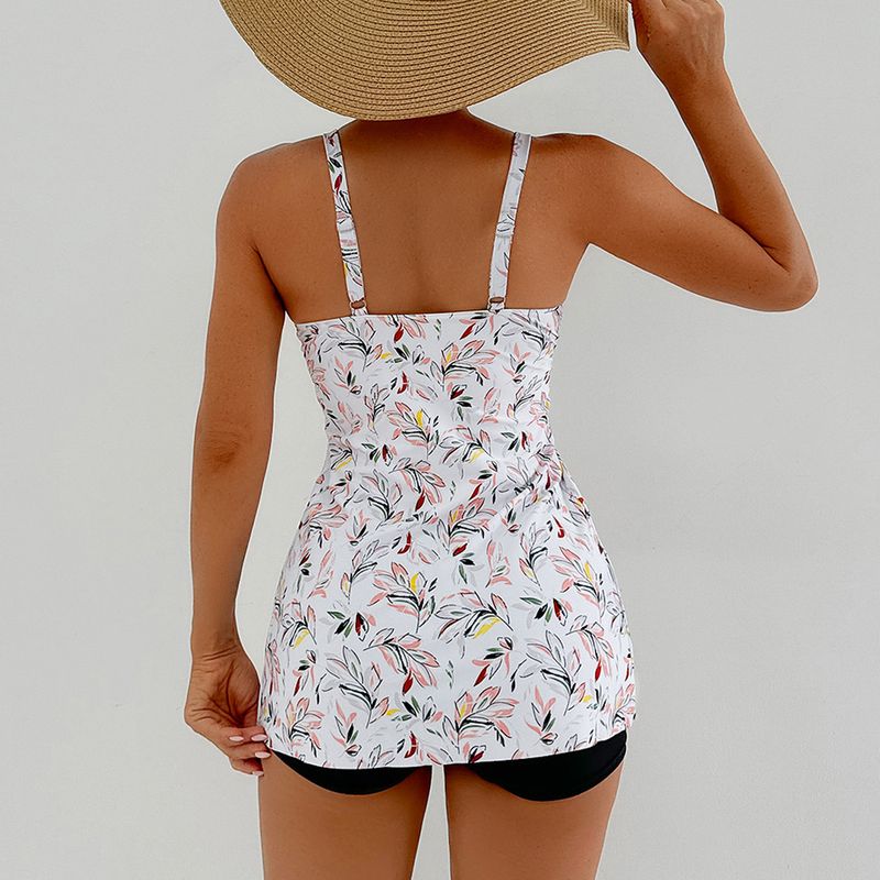 Damenbekleidung Badeanzug Bedruckter Rock Boxer Badeanzug Damen Strand Badeanzug_voghion.com