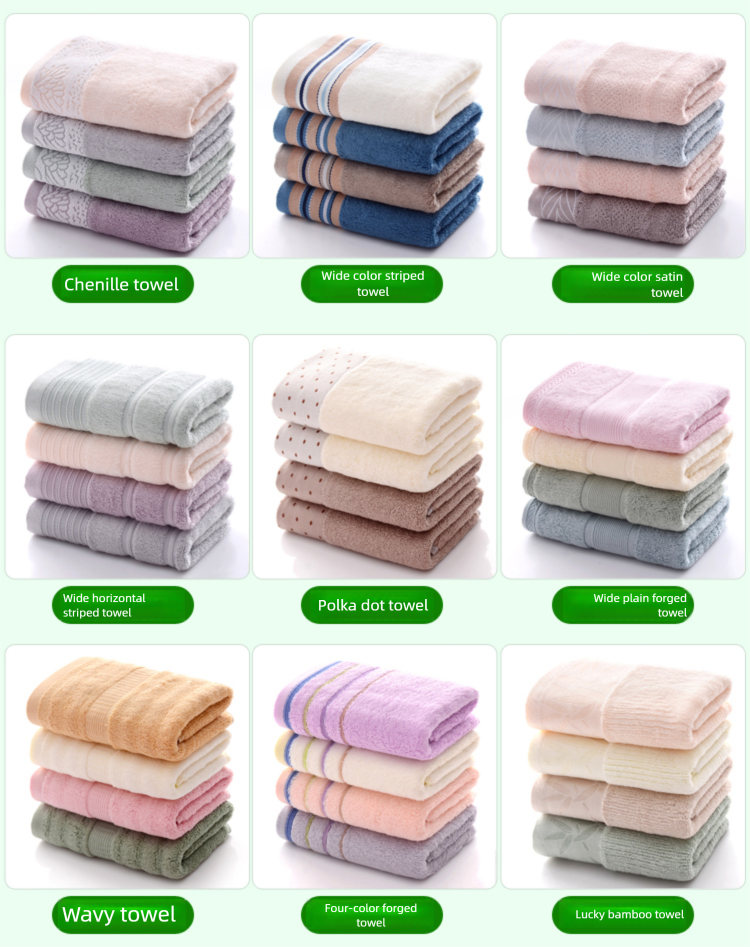 4 Towels For Washin And Bathin, Household Adult Bamboo Charcoal Fiber Face Towels, Soft, Thick, Absorbent,_voghion.com